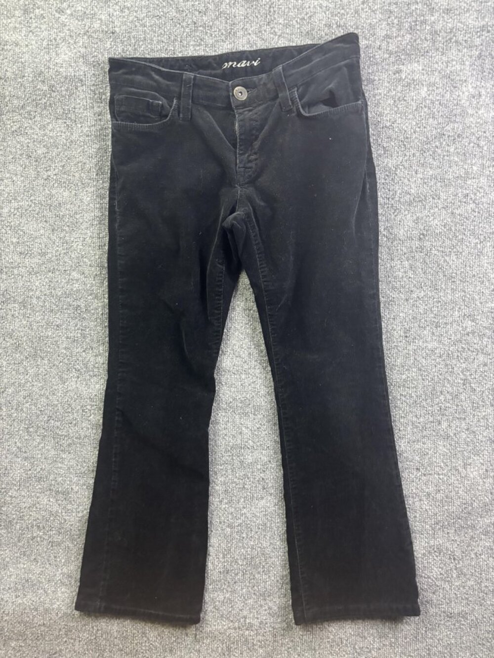 Mavi Molly Pants Womens 30/32 Black Corduroy Bootcut Stretch Pockets Casual